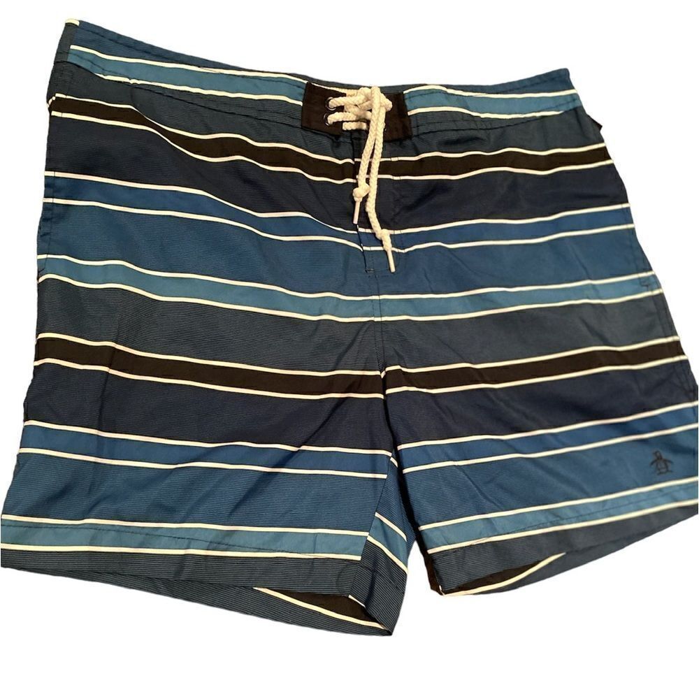 Penguin Men’s Swim Trunks Size 34 Stripes